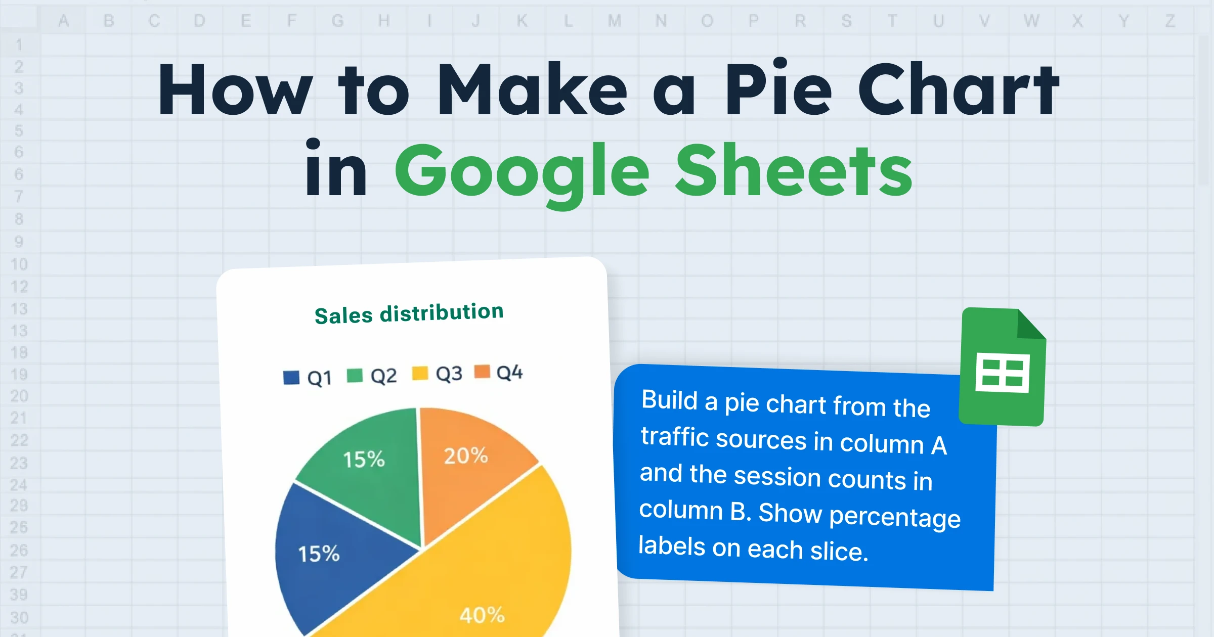 How to Make a Pie Chart in Google Sheets