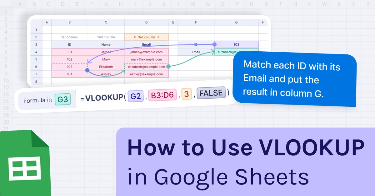 How to Use VLOOKUP in Google Sheets (Step-by-Step with Examples)