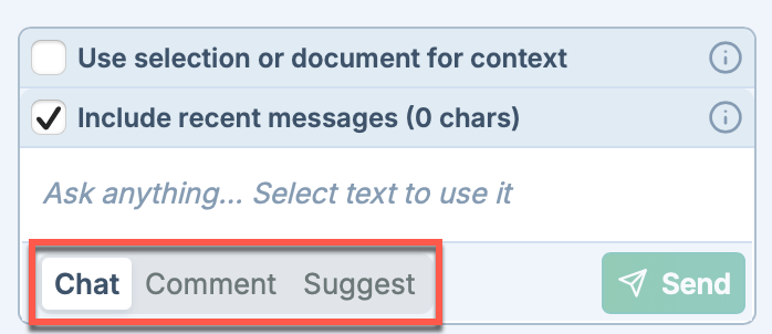 Review modes in GPT for Word