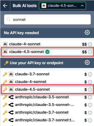 Anthropic Sonnet 4.5 in GPT for Work